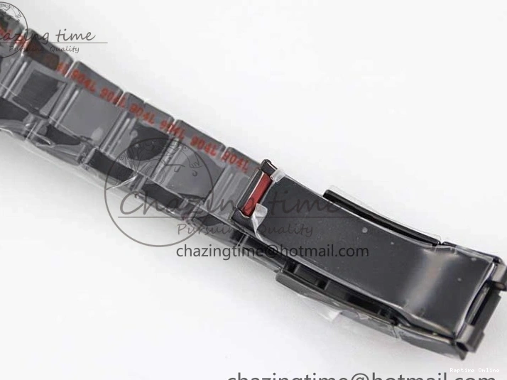 0223 Daytona All Black PVD TWF Best Edition Purple Diamonds Bezel Black Dial on PVD Bracelet SA Lightweight 2446